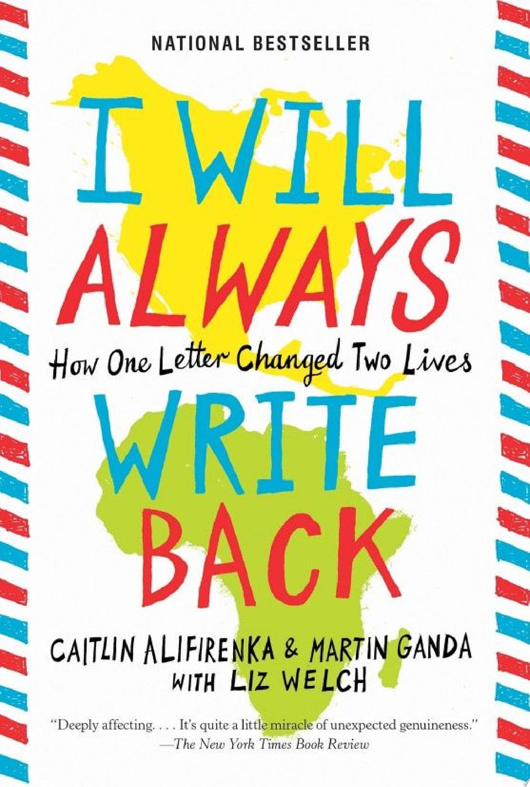 Image for "I Will Always Write Back"