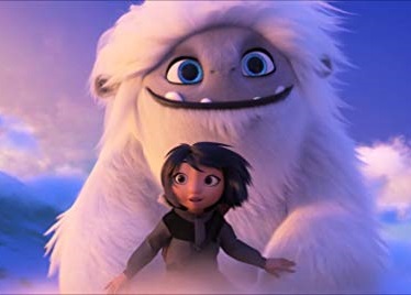 Abominable snowman and child