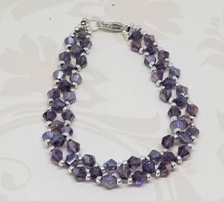 Purple crystal bracelet