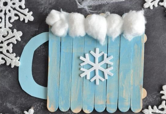 Popsicle stick hot chocolate