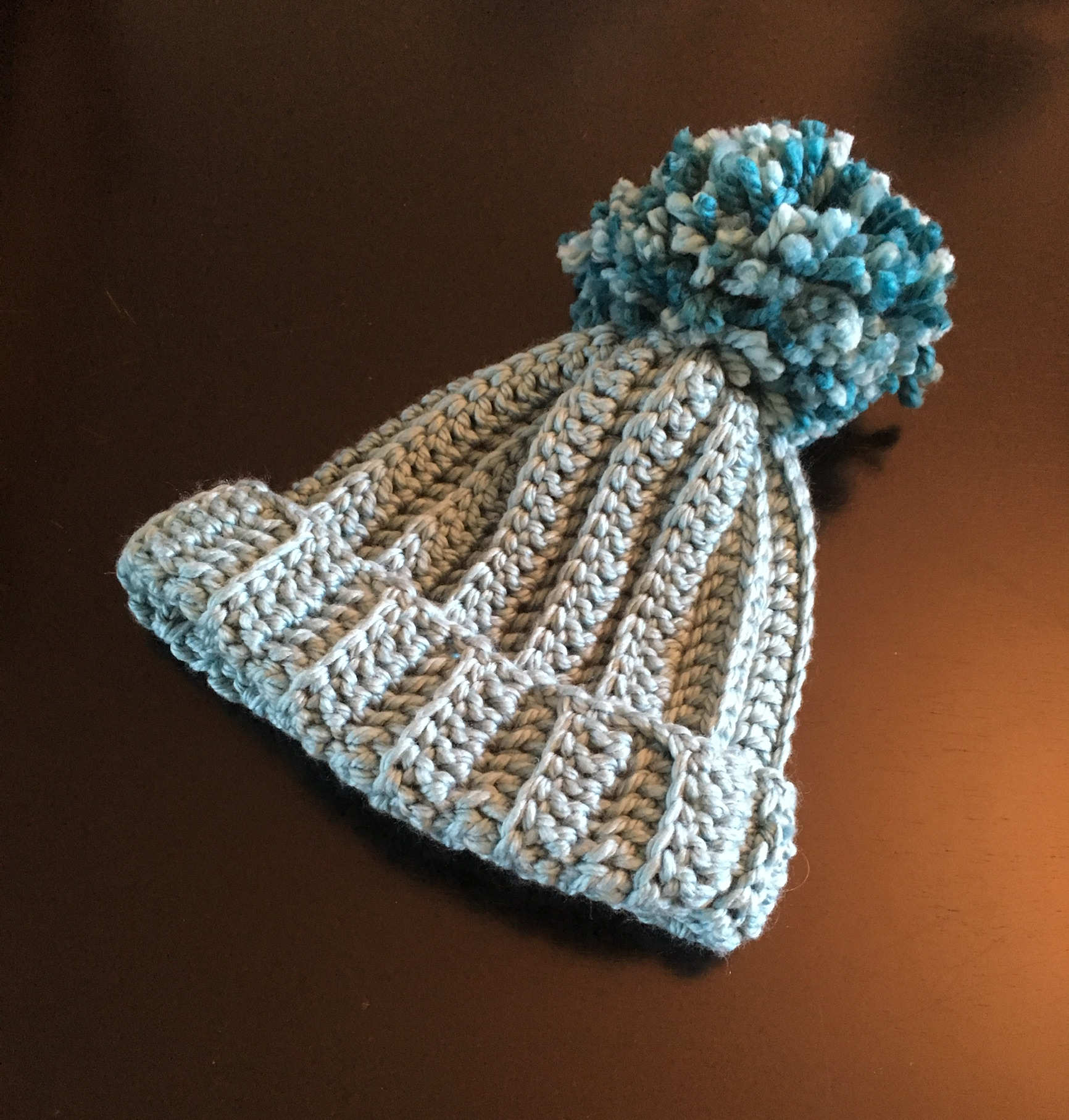 Crocheted winter hat