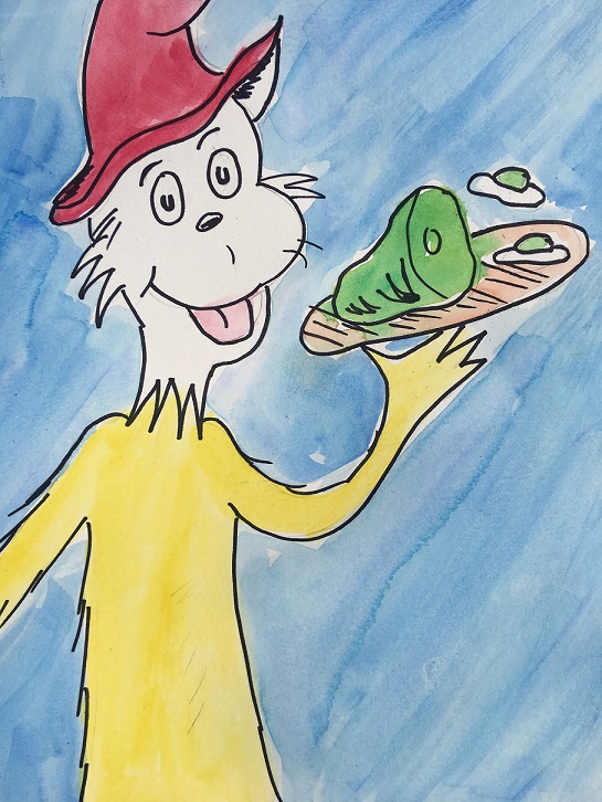 Sam-I-Am and green eggs and ham