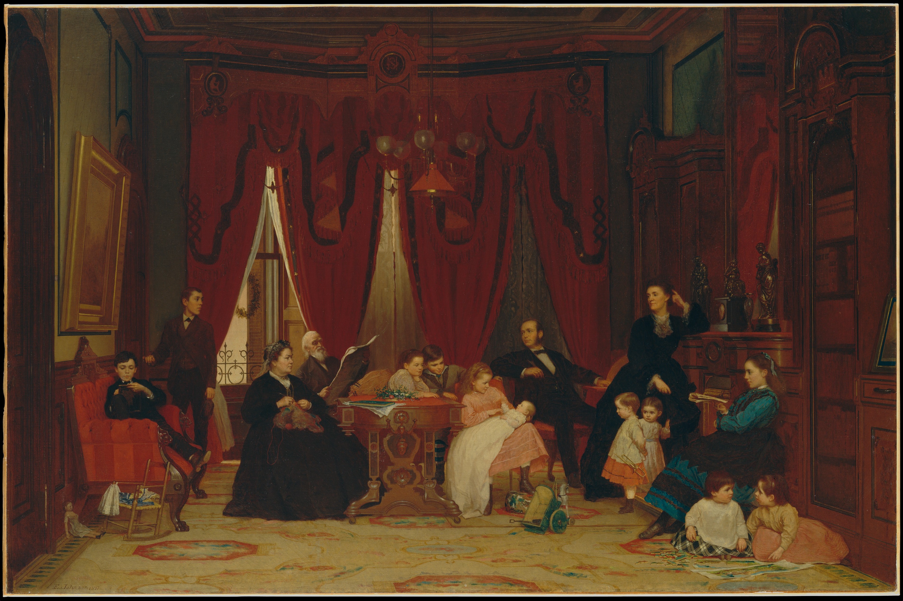 Painting of the Hatch Family by Eastman Johnson