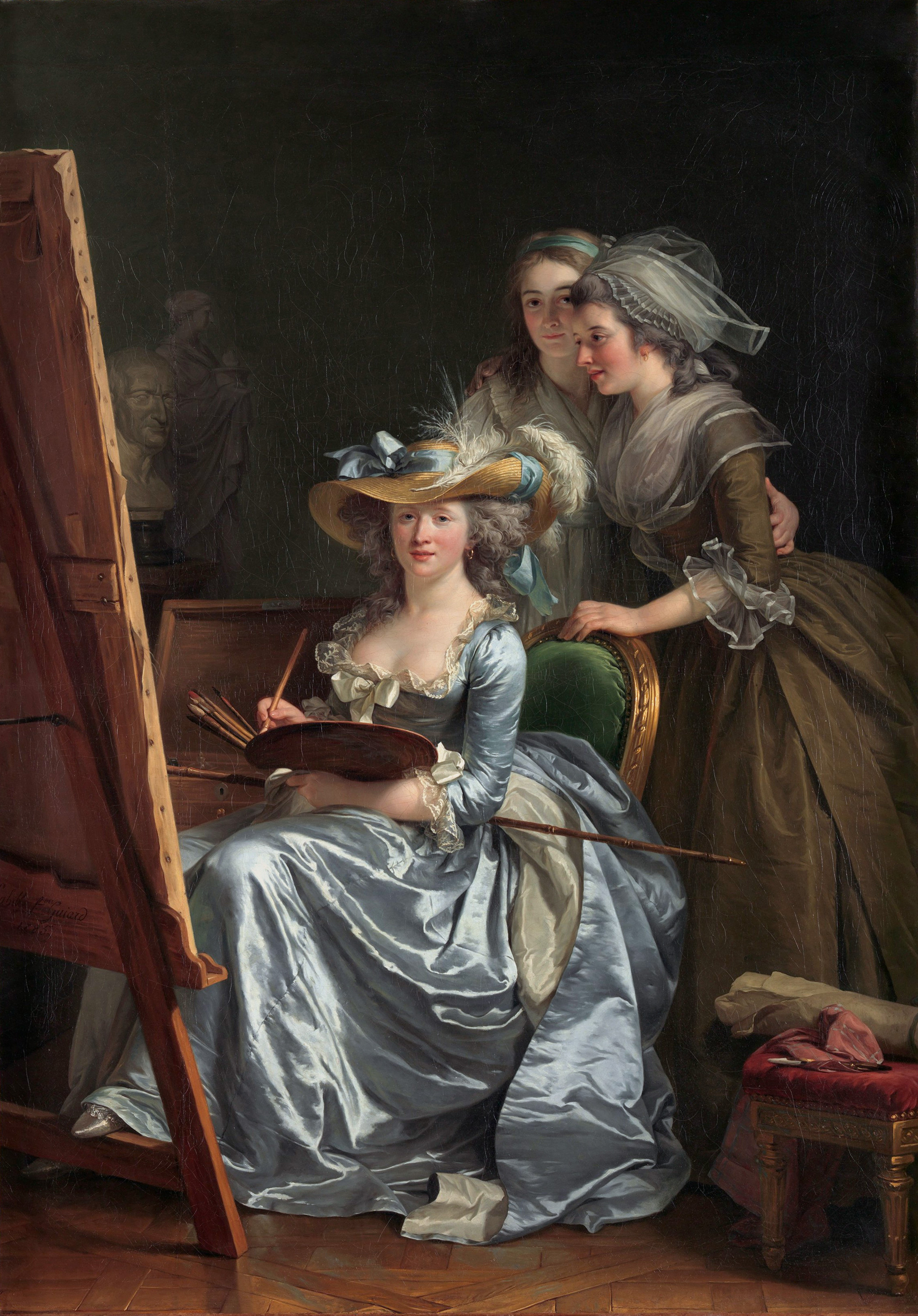Adelaide Labille-Guiard, Self-Portrait with Two Pupils