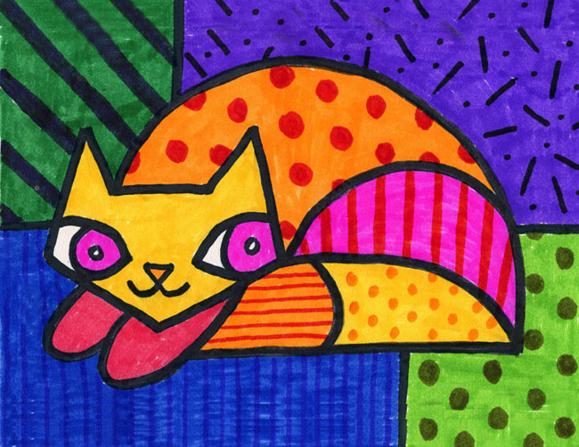 Romero Britto cat