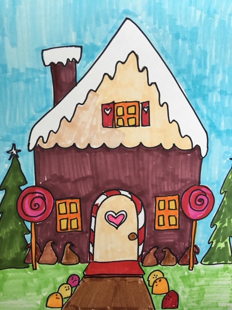 Gingerbread House drawing