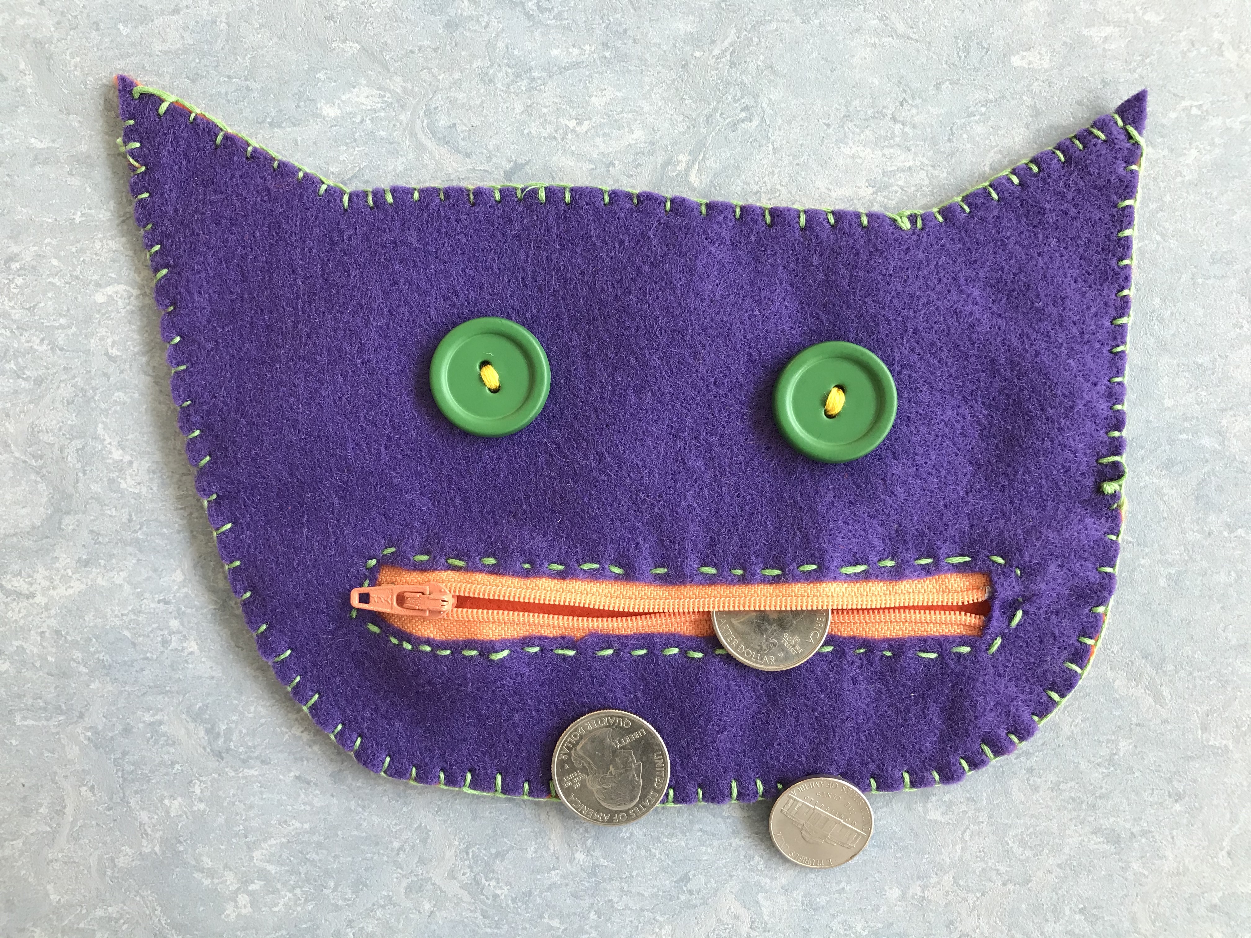 Monster mouth sewing craft