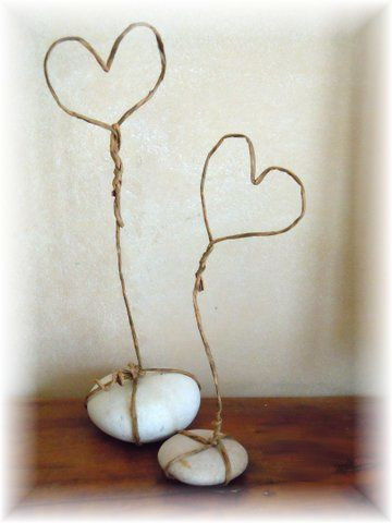 Wire Heart Sculptures