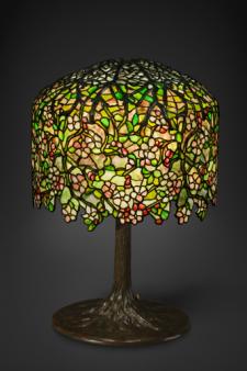 Photo of Tiffany Studios, Designed by Clara Driscoll Apple Blossom table lamp, ca. 1901-1906 Glass, bronze Gift of Dr. Egon Neustadt New-York Historical Society