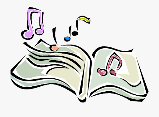music notes with book