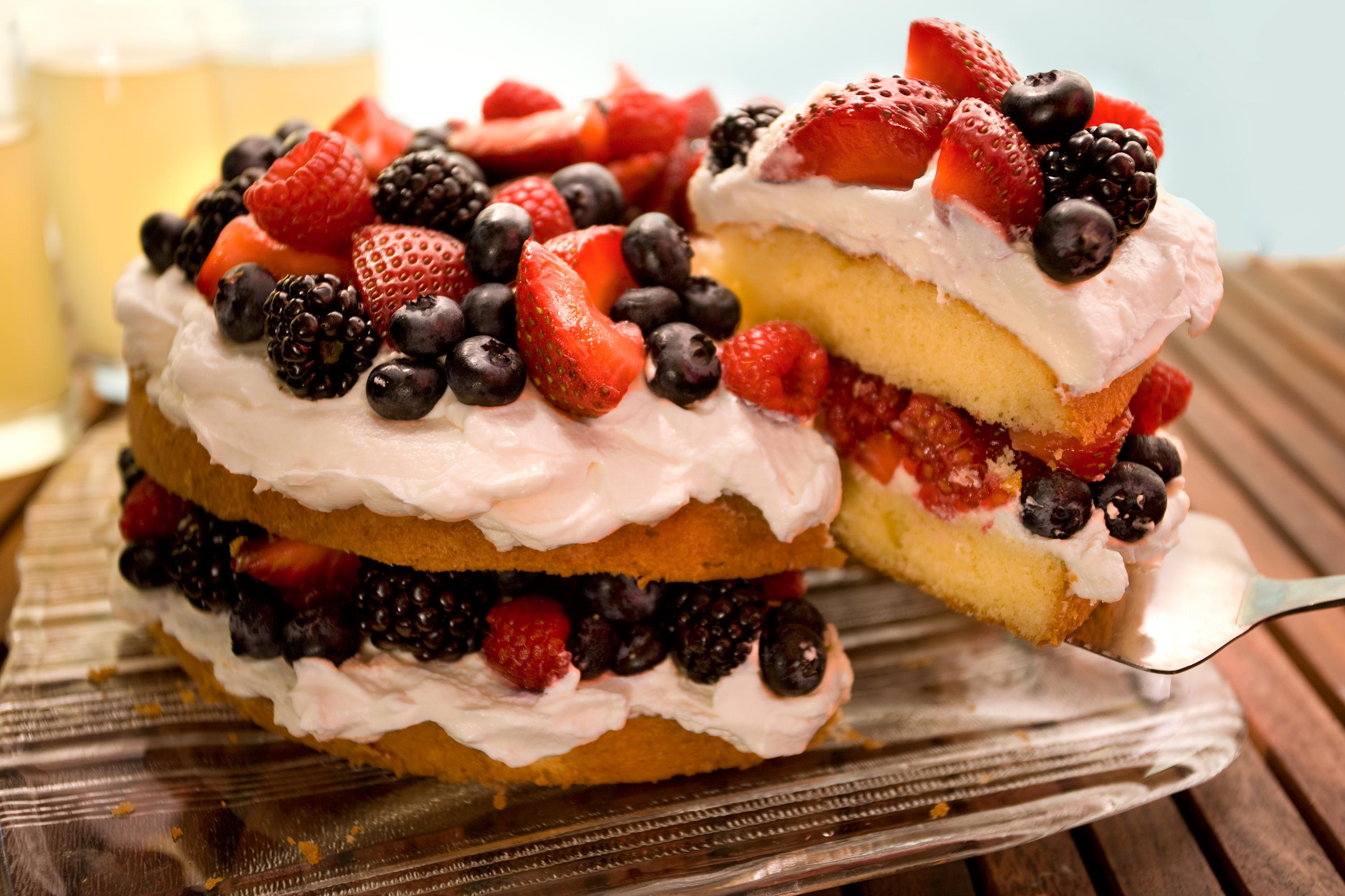 Photo of Red, White and Blueberry Shortcake.