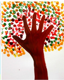 Hand Painted Fall Tree