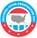 A graphic depicting the logo for National Voter Registration Day.