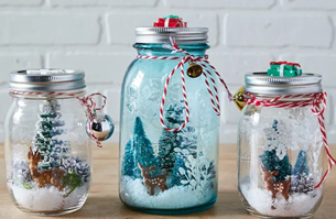 Winter Scenery in a Jar
