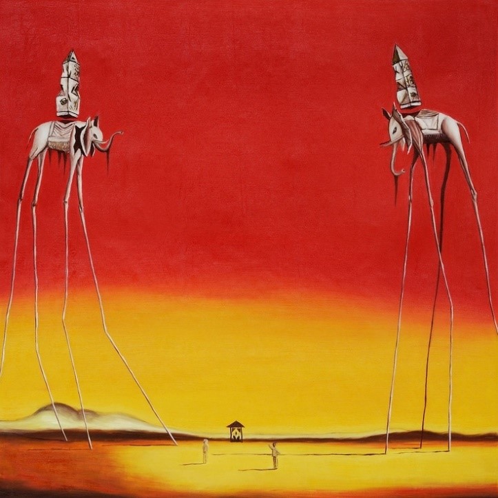 Salvador Dali The Elephants painting