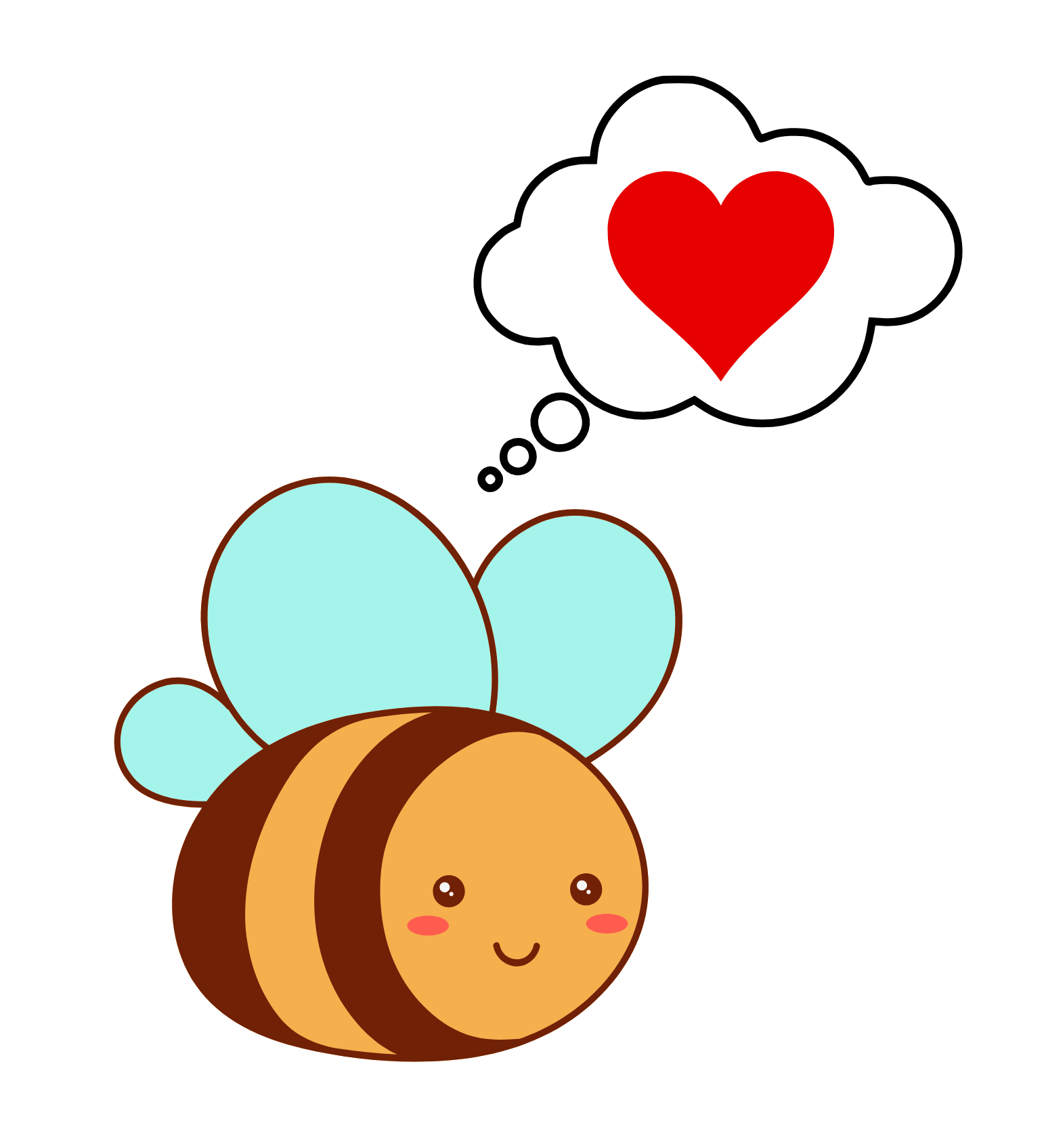 Bee with heart