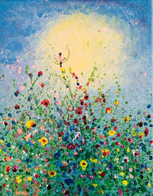 spring meadow painting