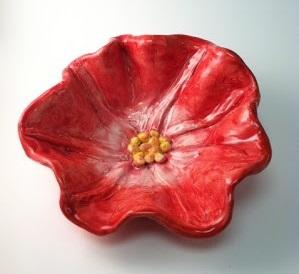 Georgia O'Keeffe flower bowl