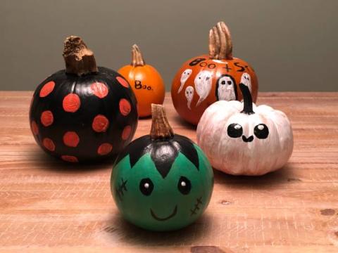 Painted pumpkins