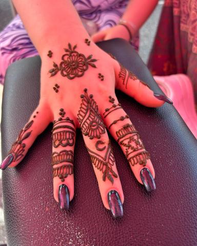 henna art on hand