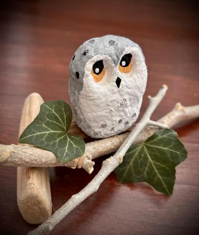 paper mache' owl