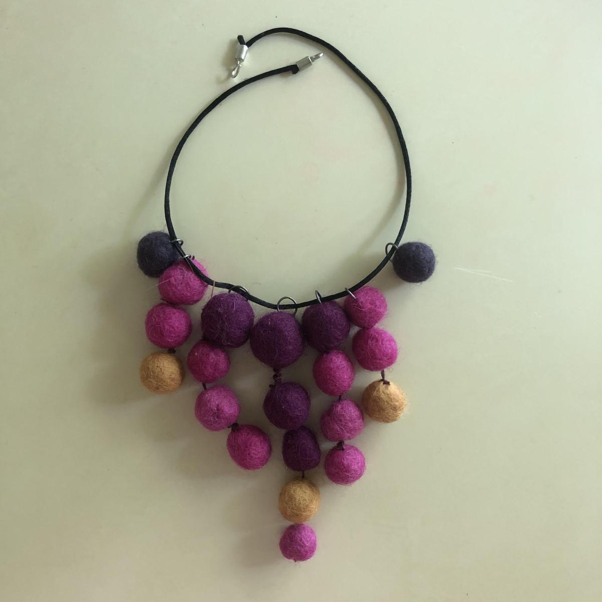 Felted necklace
