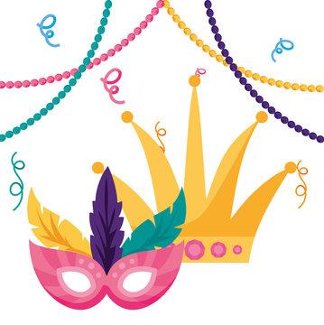Mardi Gras Crown and Mask
