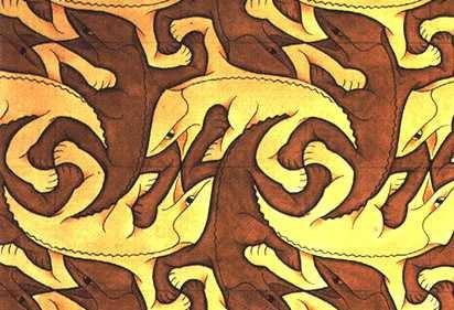 M.C. Escher lizard