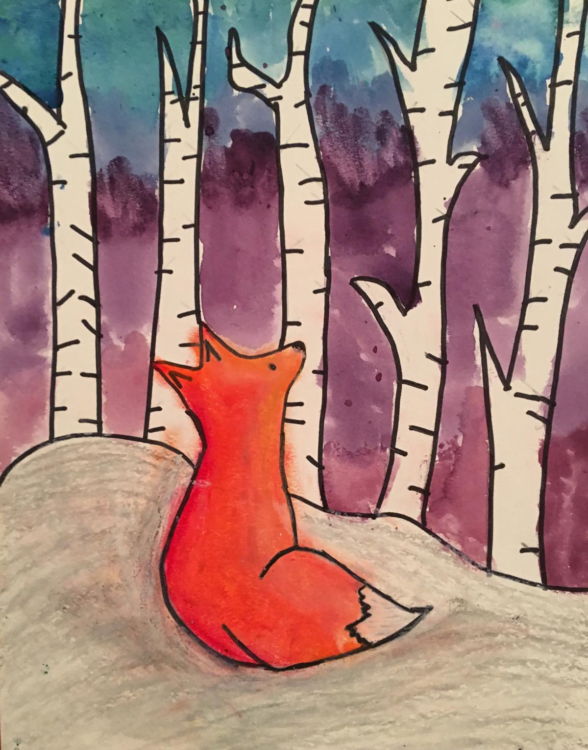 Drawing of a fox
